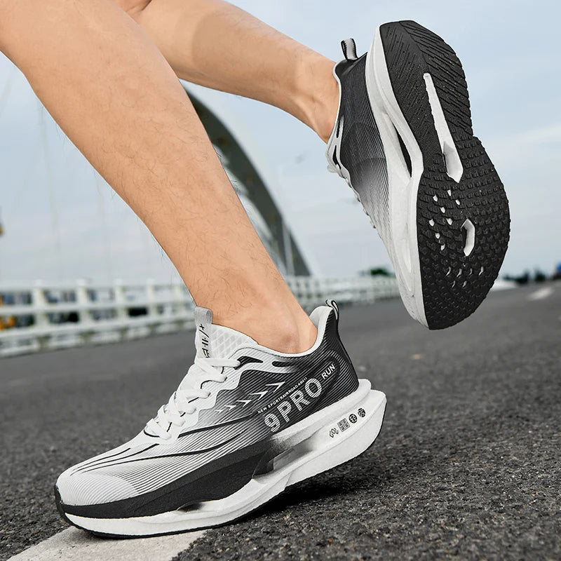 Tênis masculino 9pro placa de carbono esqueleto amortecimento maratona tênis corrida ao ar livre treinamento fitness esportes tênis feminino